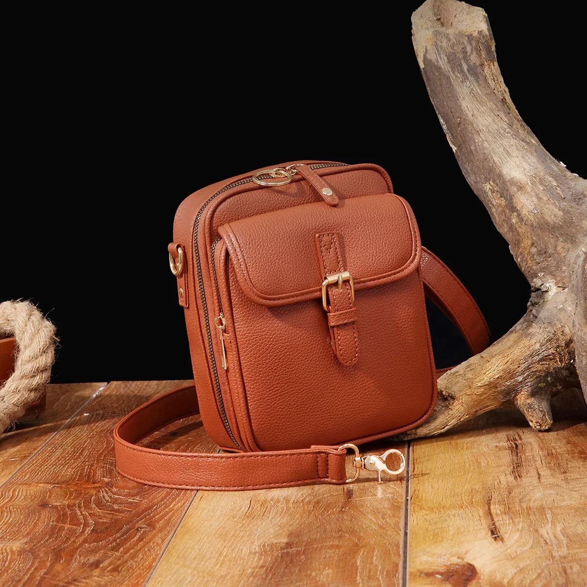 OliviaNona™I Crossbody Leather Bag