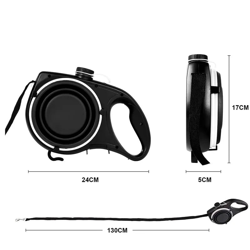 WoofyPack™I 2-in-1 Hondenriem met Waterfles & Poepzakhouder