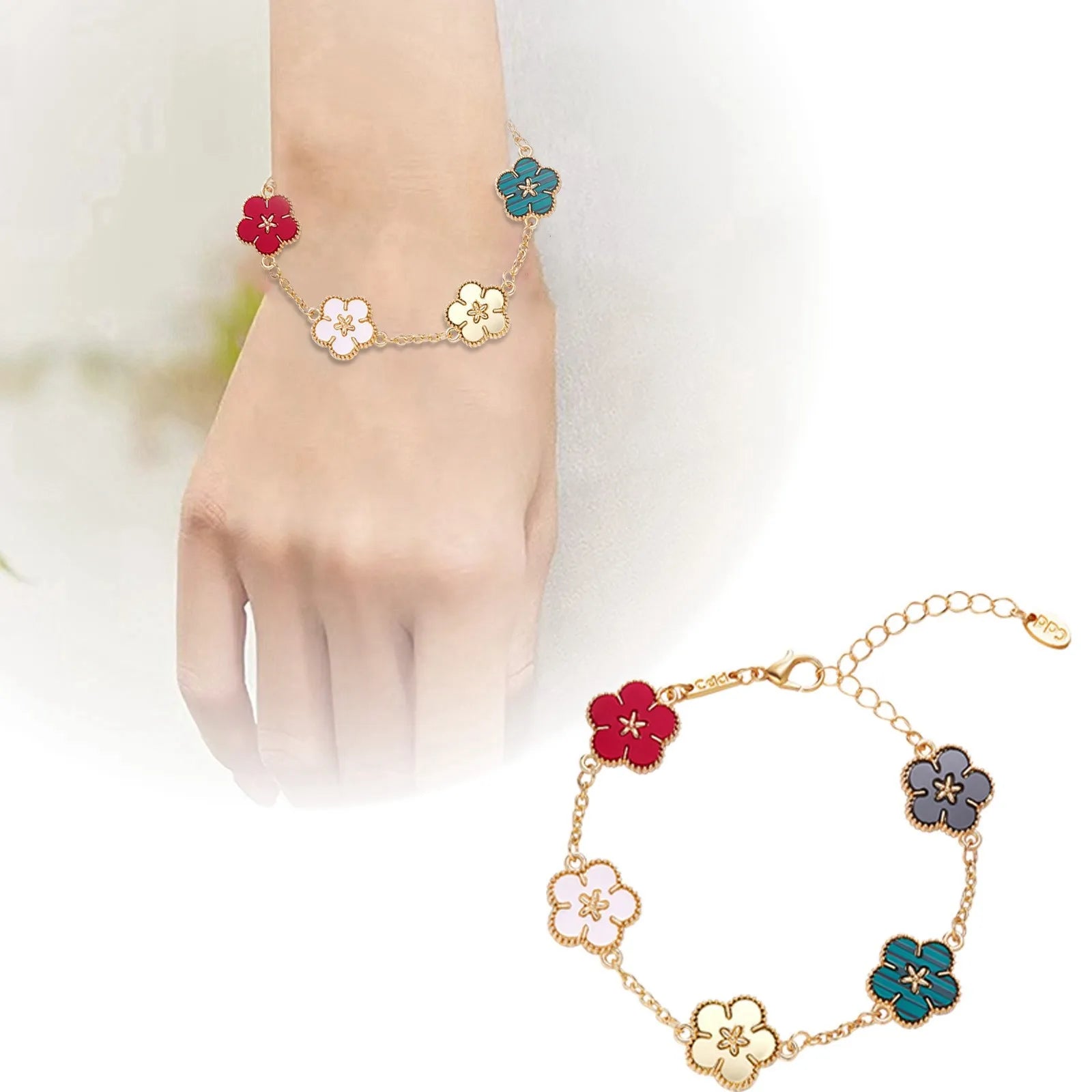 Lunaria™I Gold Clover Armband